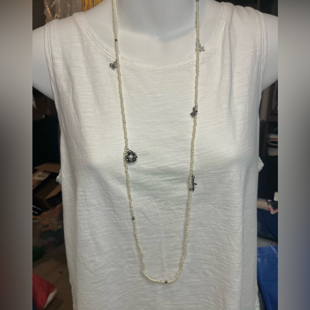 Elegant Silver Beaded Necklace